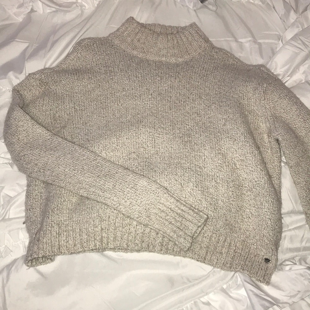 tan sweater